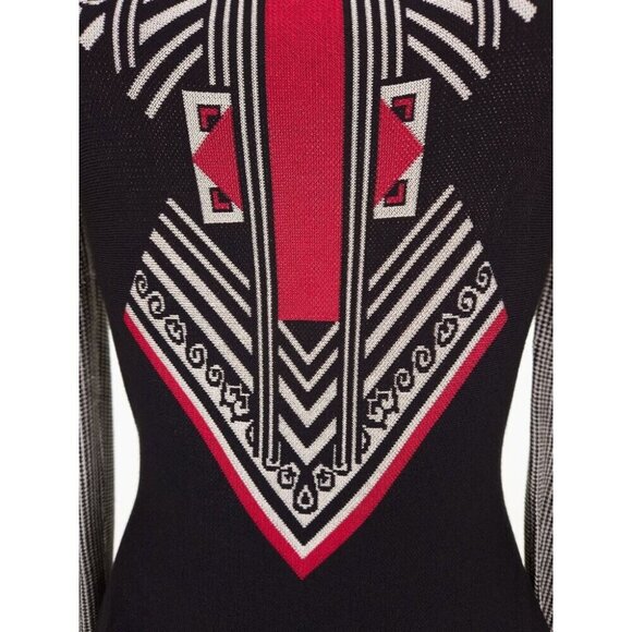 Etro Jacquard Knit Dress Size 44 US 6 Black Multi $925 - Picture 5 of 10